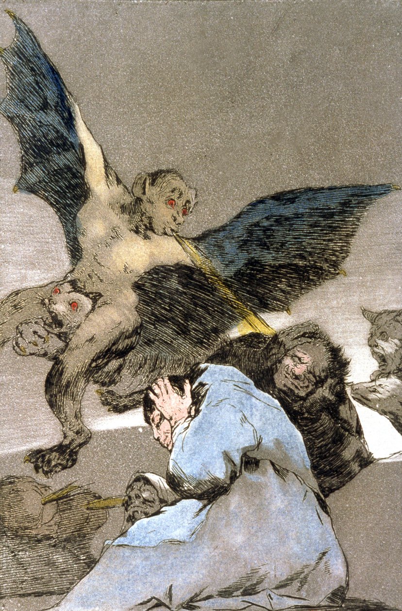 monstre, gravering 1797-1799 av Francisco Jose de Goya y Lucientes