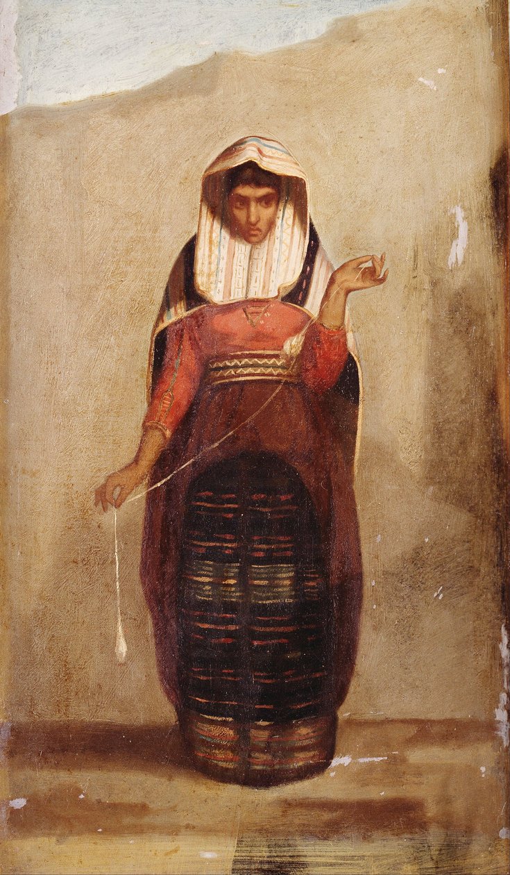 The Spinner av Francisco Laso (1823-1869), Museum of Art of Lima av Francisco Laso