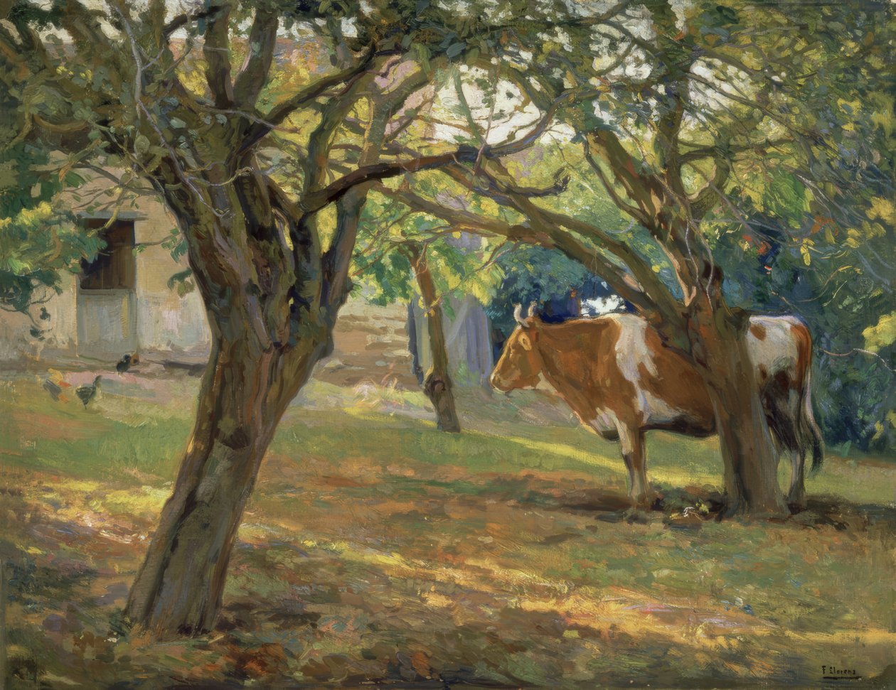 HERRENS HAGE JUAN – 1930 / 36–70,5X90 CM– av Francisco Llorens Diaz