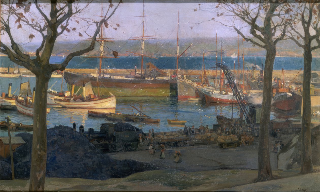 Puerto de la Coruna - brygge i Santa Lucia av Francisco Llorens Diaz