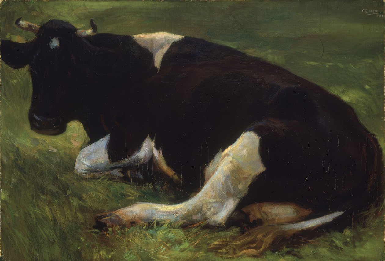 VACA – 1908 – 64X95 cm av Francisco Llorens Diaz