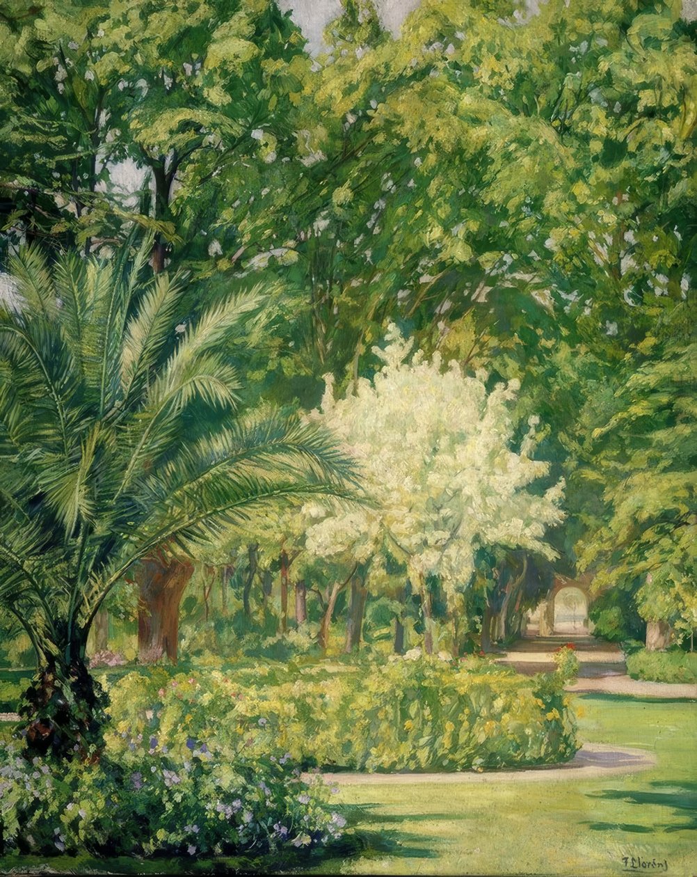 VERE CLARO-JARDIN BOTANICO – 1934–79X100 CM– av Francisco Llorens Diaz