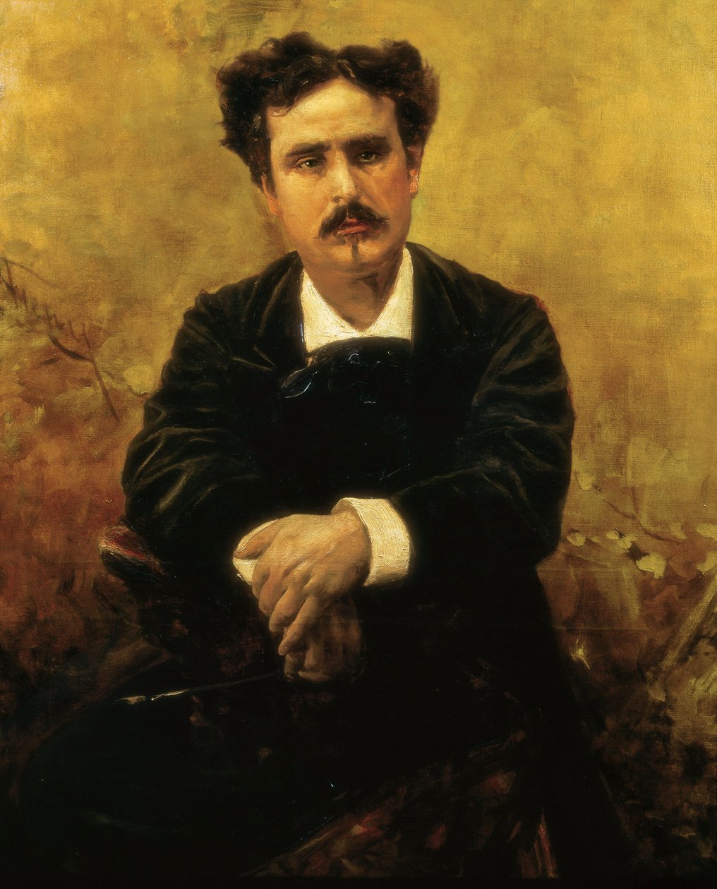 Portrett av Mariano Fortuny (1838-1874), spansk maler, maleri av Francisco Peralta (1837-1897) 1800-tallet. av Francisco Peralta del Campo