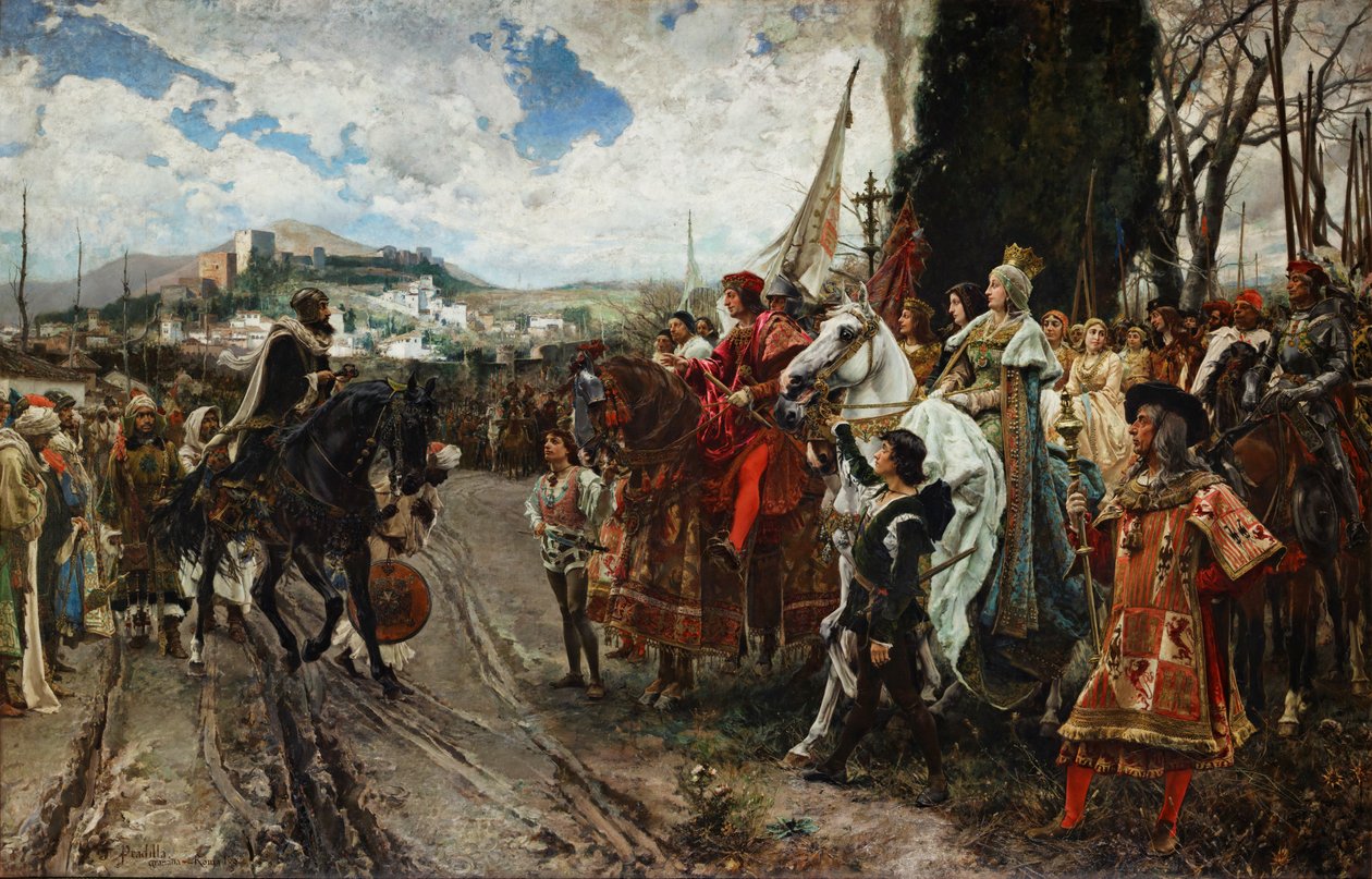 Overgivelsen av Granada i 1492, 1882 av Francisco Pradilla y Ortiz