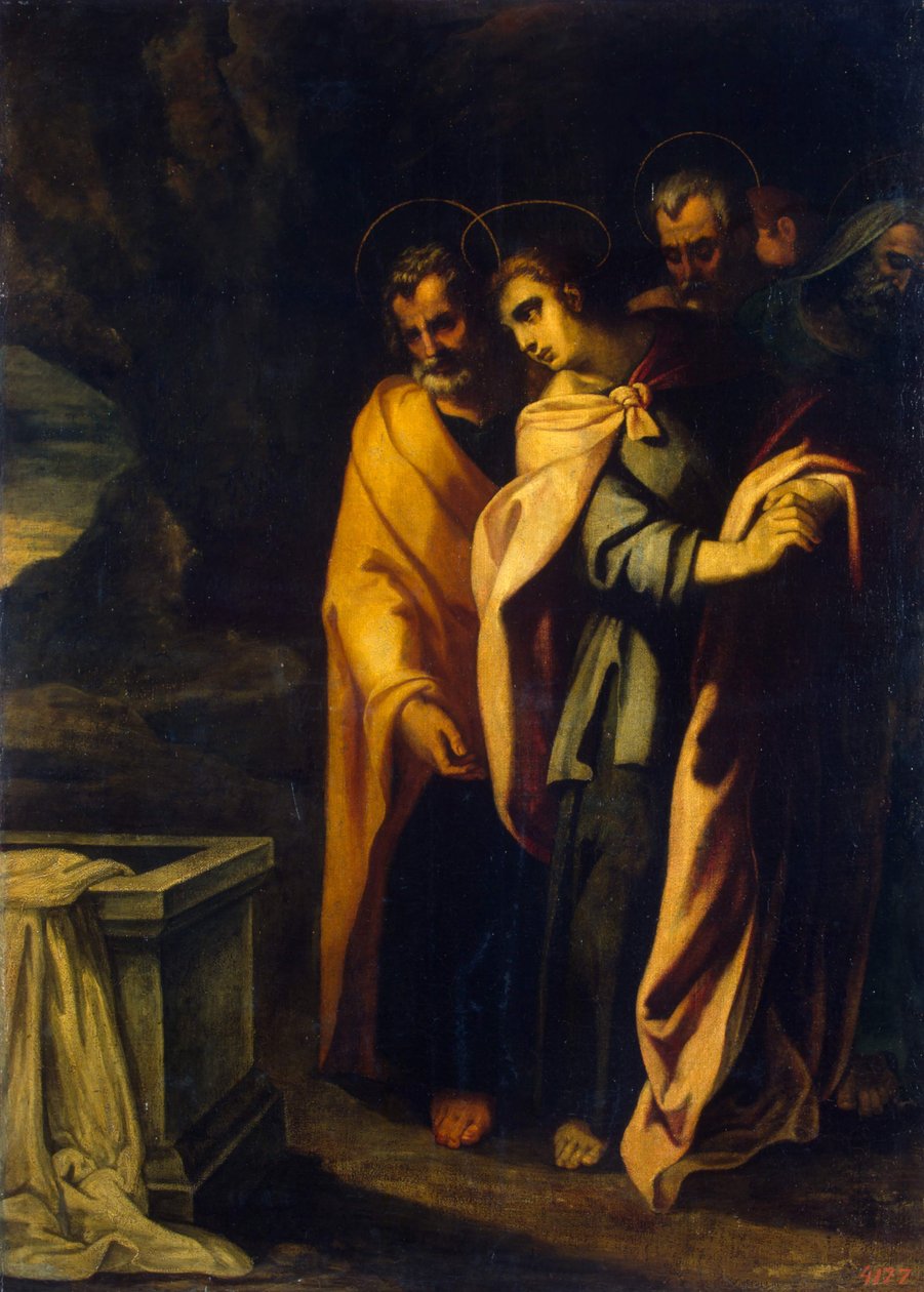 Apostler ved Jesu grav, 1590-tallet. av Francisco Ribalta
