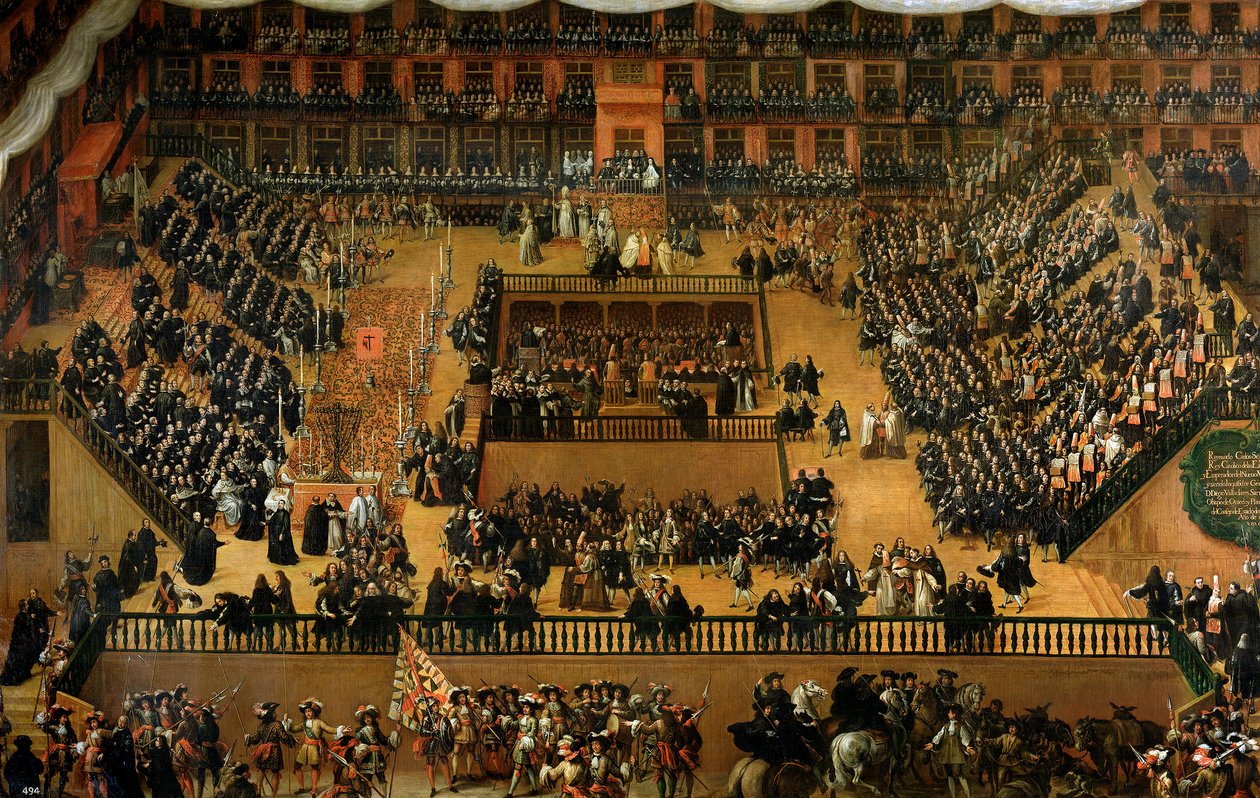 Auto de Fe på Plaza Mayor, Madrid, 1683 av Francisco Rizi