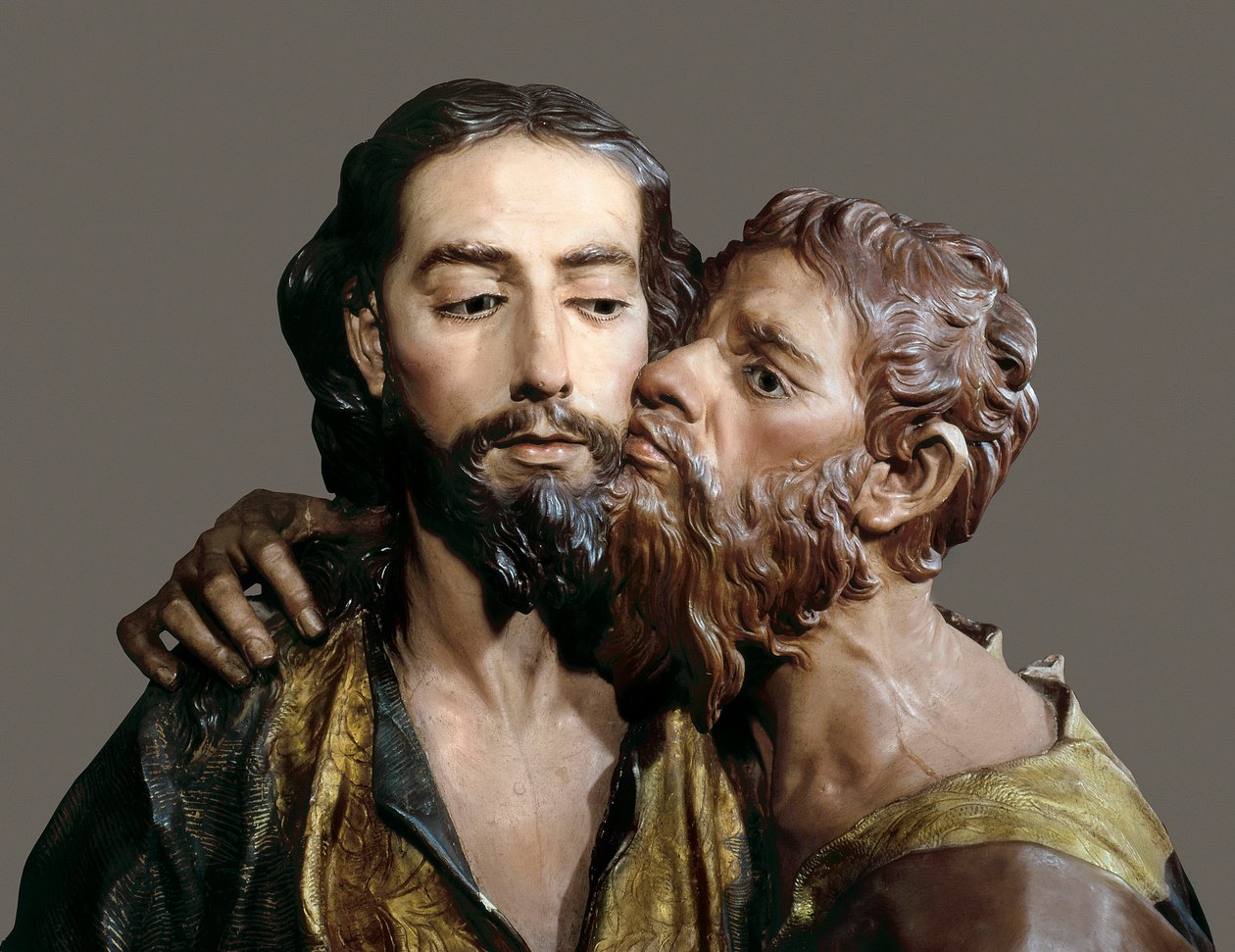 arrestasjon eller kyss av Judas. Skulptur av Francisco SALZILLO (1707-1783) av Francisco Salzillo