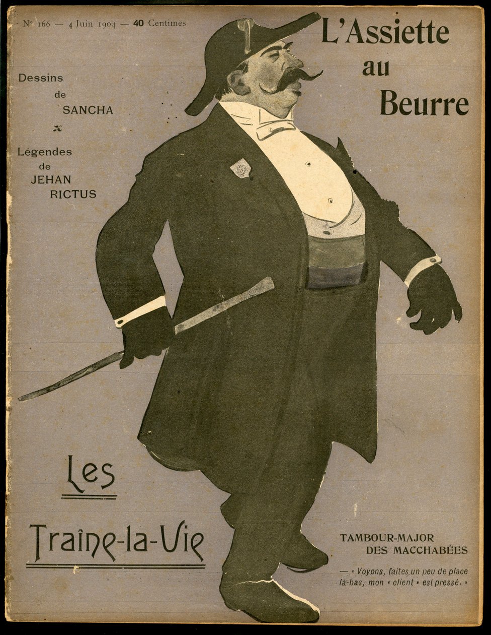Omslag til "" The Butter Plate"", nummer 166, Satirique en Colors av Francisco Sancha y Lengo