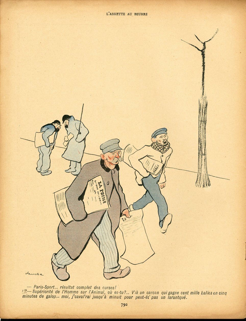 L'Plate au beurre, nummer 47, satirisk i farger av Francisco Sancha y Lengo