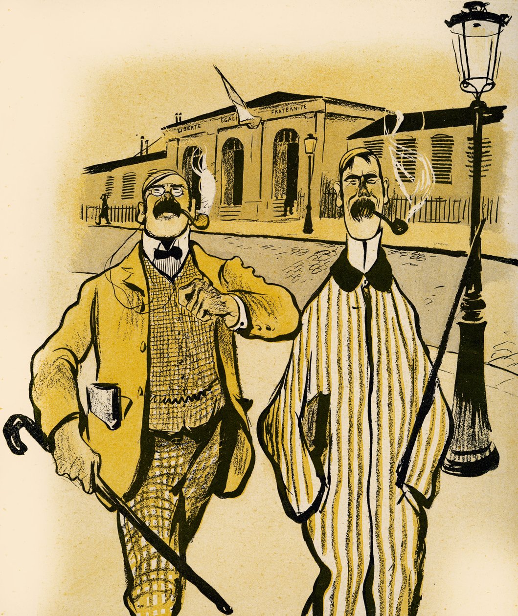 To engelskmenn går forbi et likhus, 1903 av Francisco Sancha y Lengo