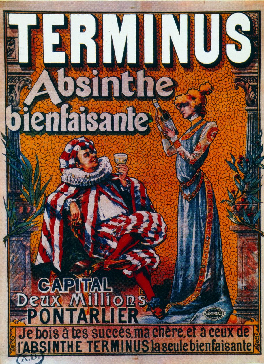 Reklame for Terminus "gunstig absint" av Pontarlier (plakat) av Francisco Tamagno
