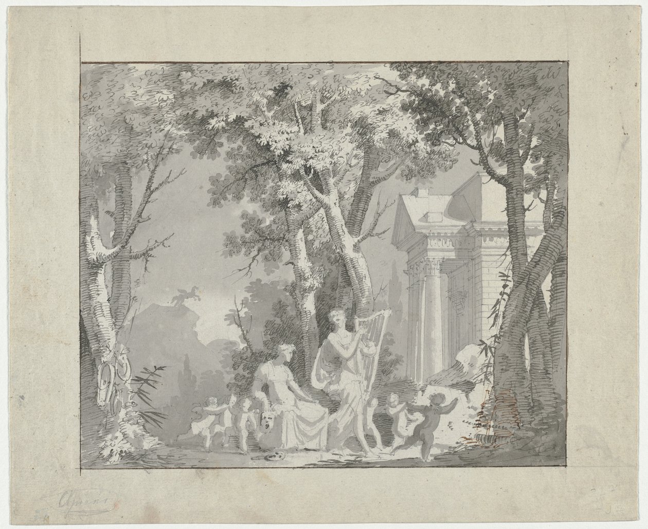 Klassisk scene, 1775-1800. av Francisco Vieira