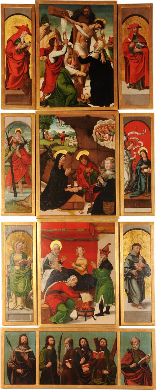 Altertavle av de hellige Anne og erkeengelen Michael Venstre panel av Francisco de Comontes