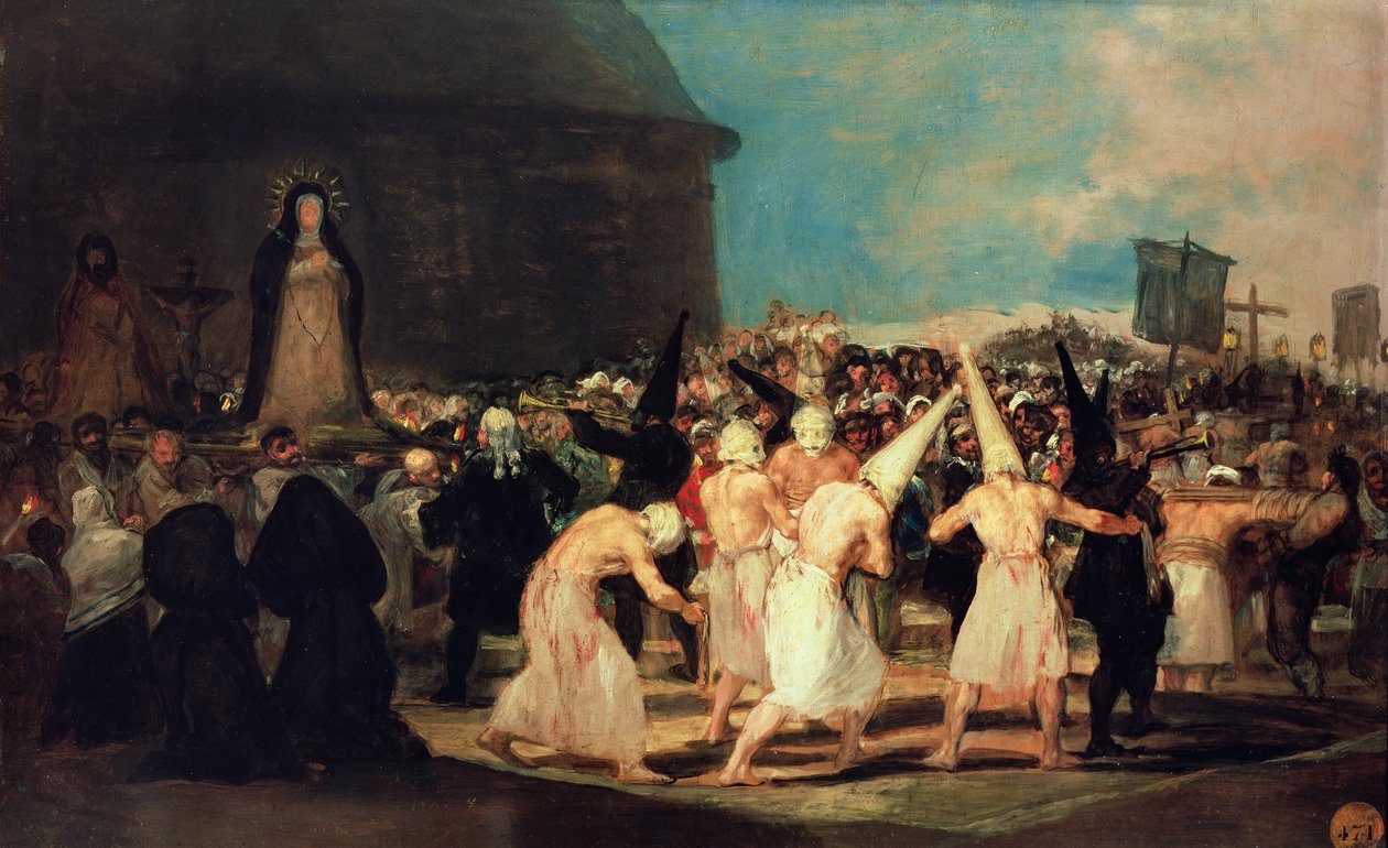 En prosesjon av flagellanter av Francisco de Goya