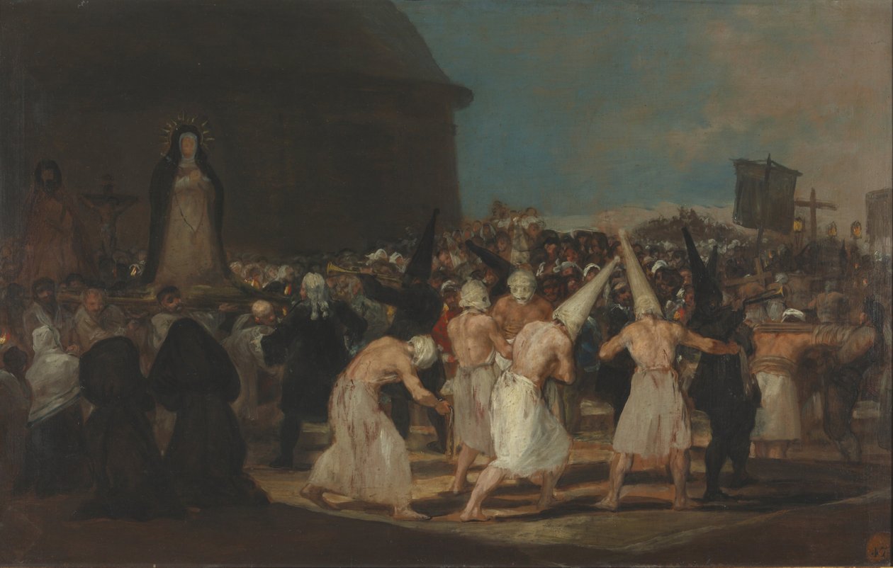 En prosesjon av flagellanter av Francisco de Goya