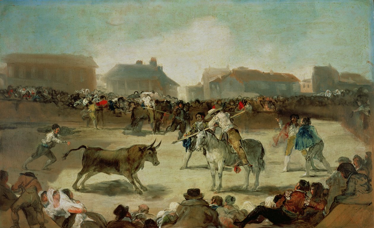 En landsby-tyrefekting av Francisco de Goya