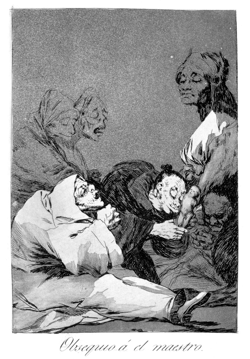 En gave til mesteren, 1799 av Francisco de Goya