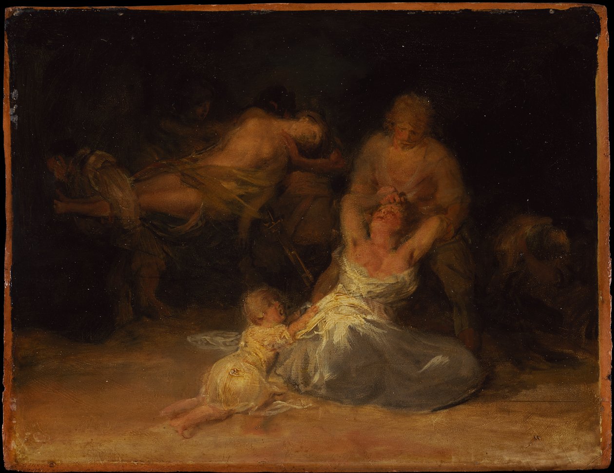Voldshandling mot to kvinner av Francisco de Goya