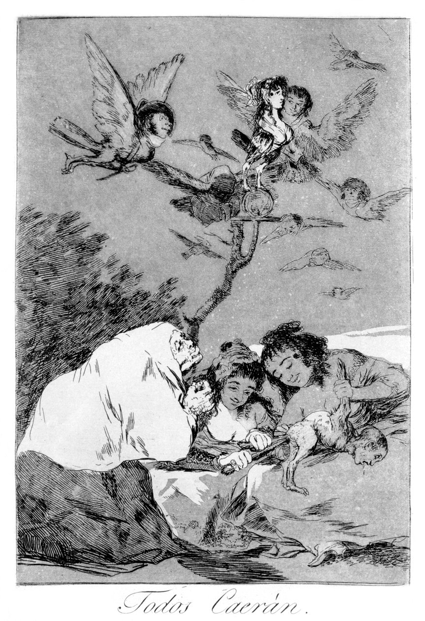 Alle vil falle, 1799 av Francisco de Goya