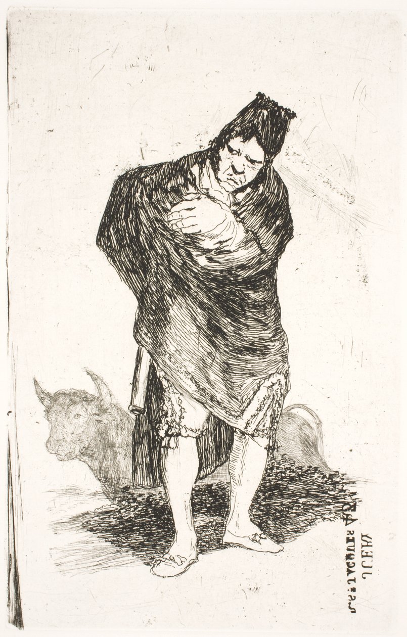 Andalusisk smugler, med okse av Francisco de Goya