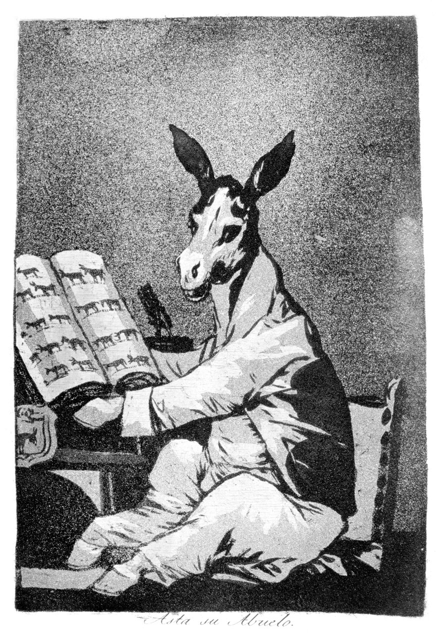 Så langt tilbake som hans bestefar, 1799 av Francisco de Goya