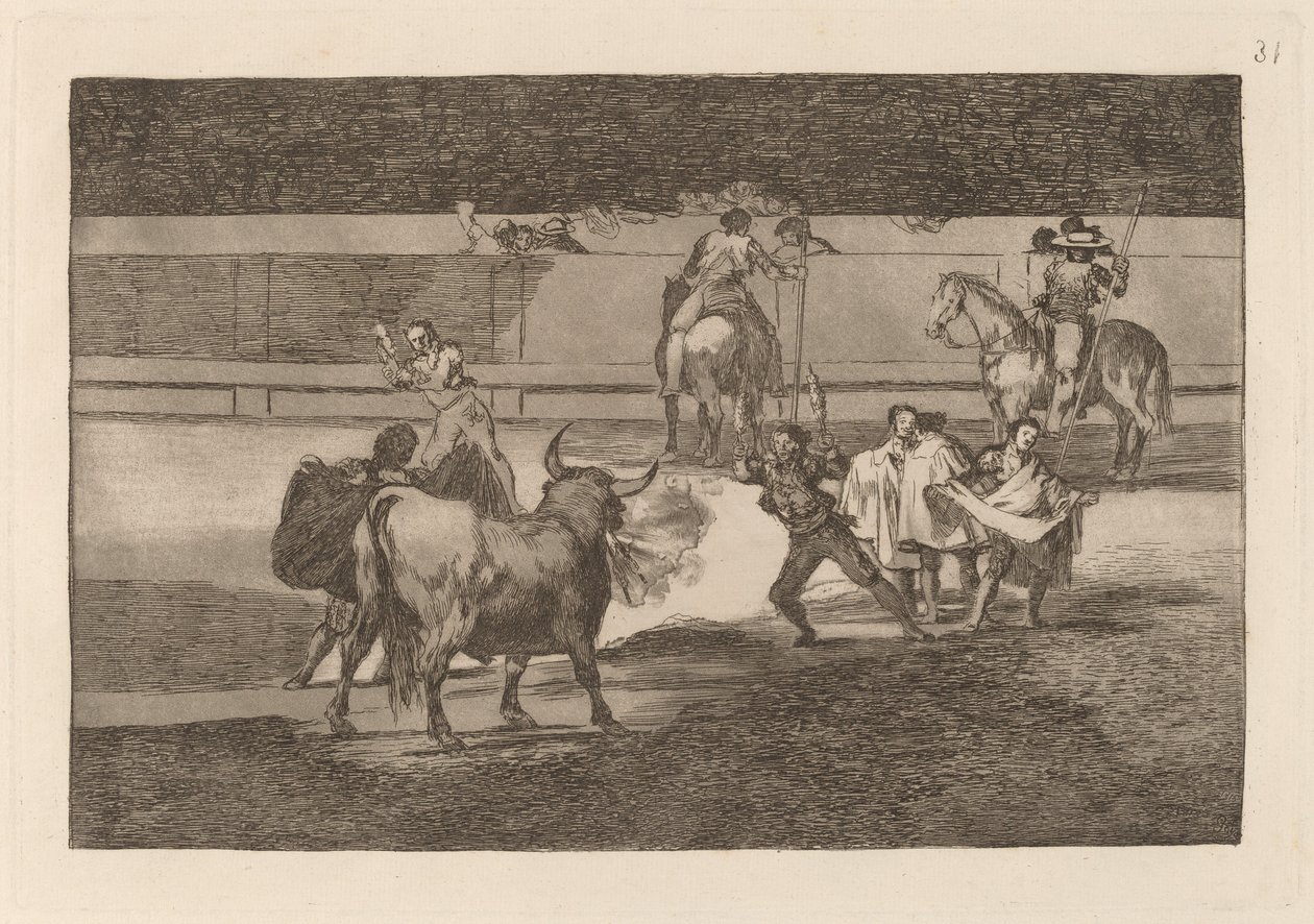 Banderillas med fyrverkeri av Francisco de Goya