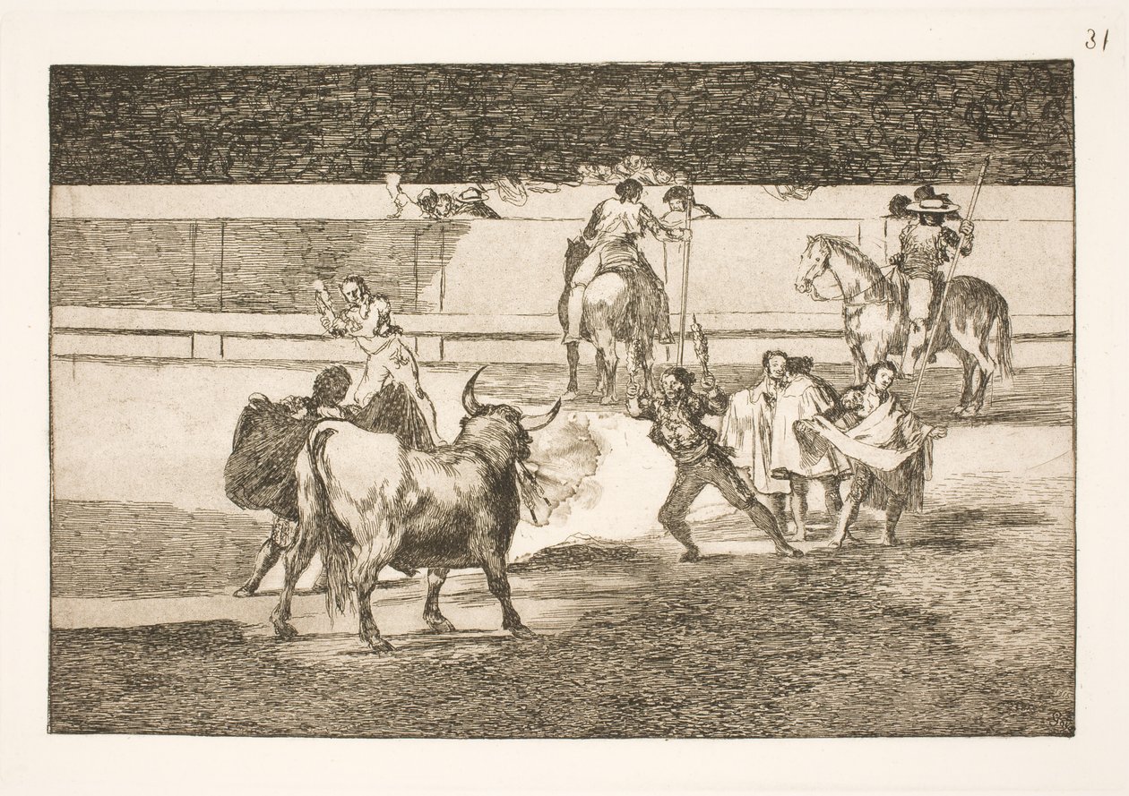 Banderillas med lynkinesere av Francisco de Goya