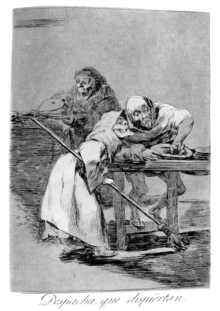 Vær rask, de våkner, 1799 av Francisco de Goya