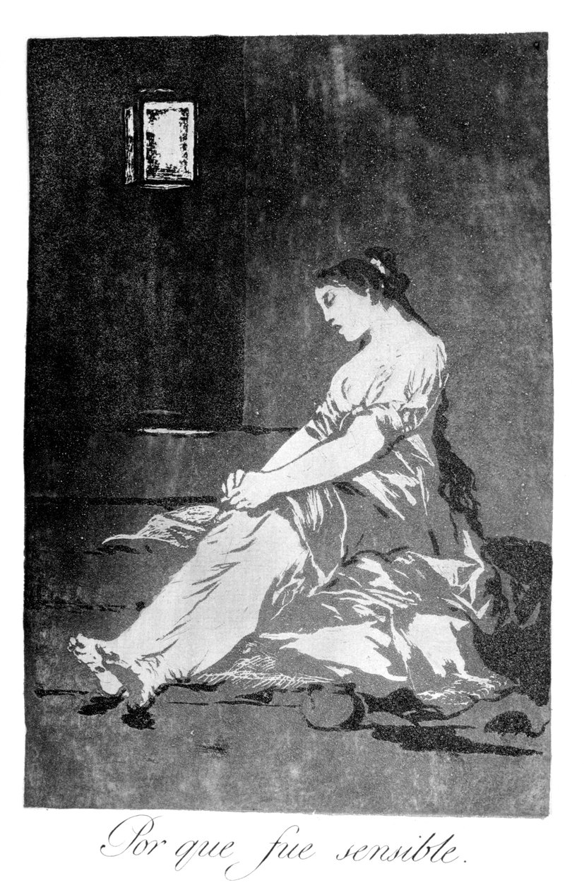 Fordi hun var mottakelig, 1799 av Francisco de Goya