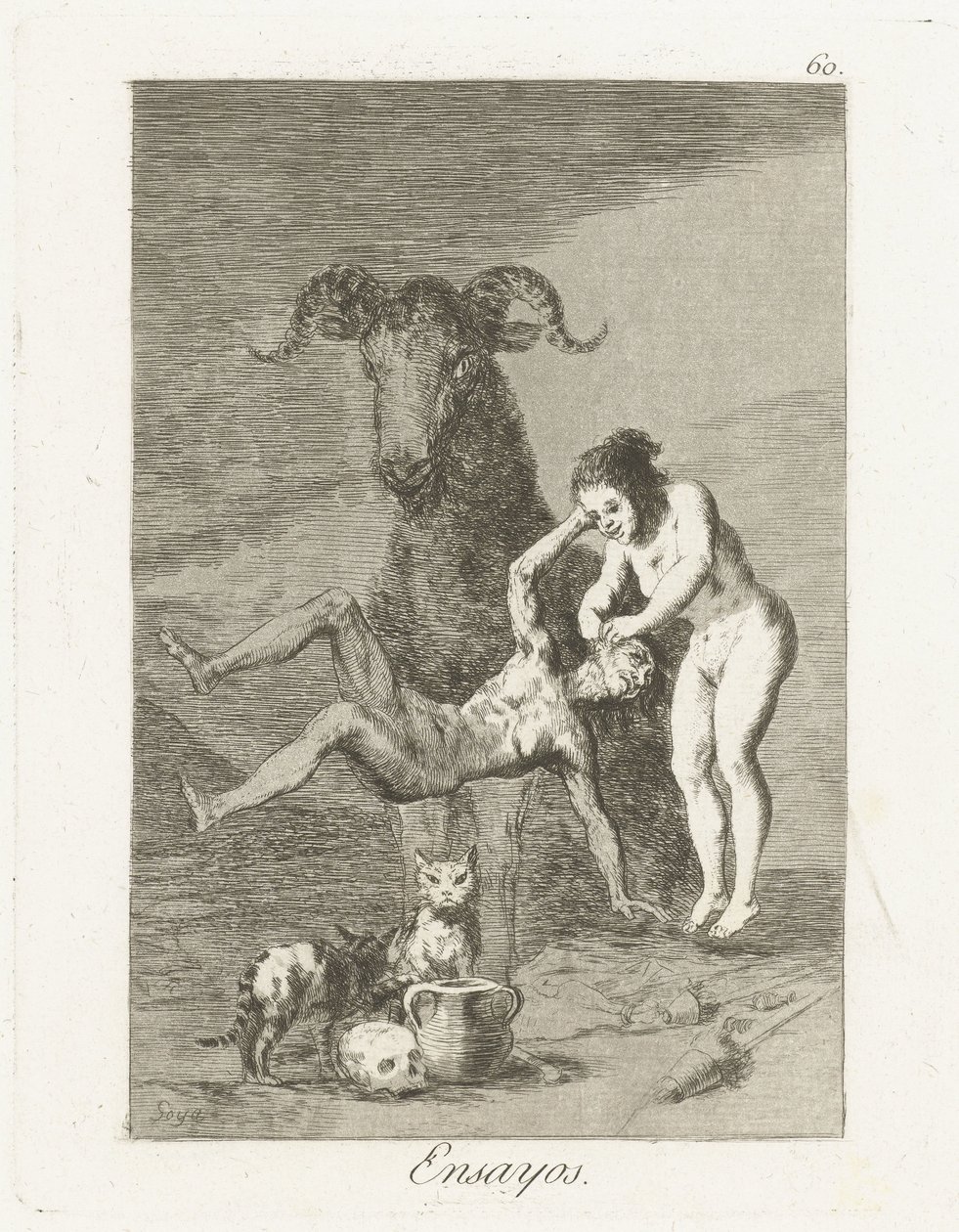 Beproevingen Ensayos (tittel på objekt) Los Caprichos (serietittel) av Francisco de Goya