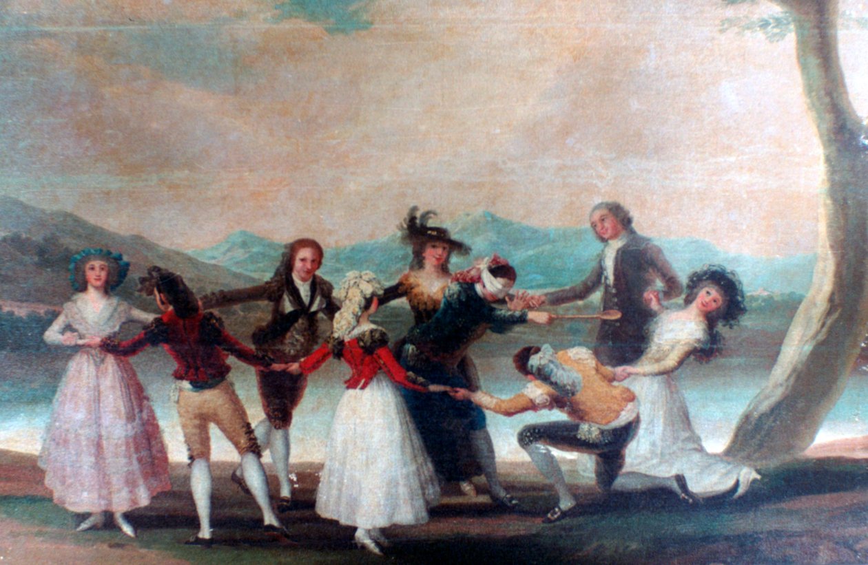 Blind Mans Buff, 1788-1789 av Francisco de Goya