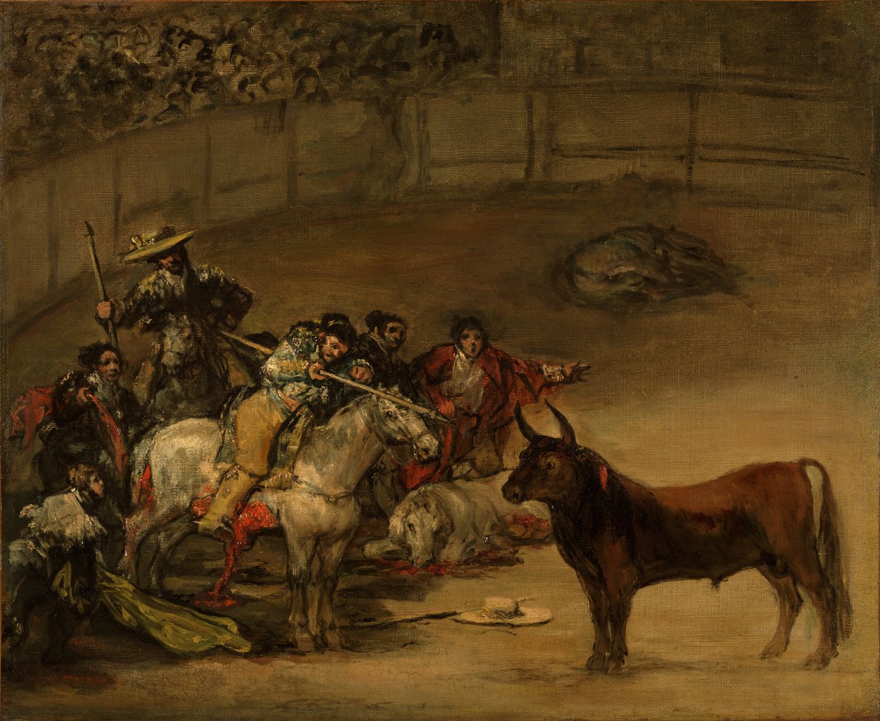 Tyrekamp, ​​Luck of Wands, 1824 av Francisco de Goya