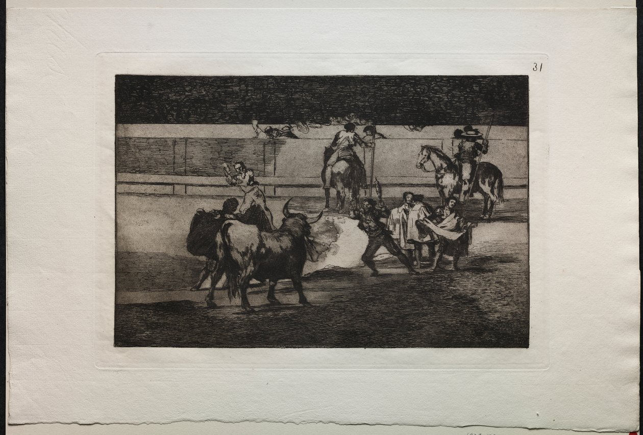 Tyrekamp: Banderillas med fyrverkeri av Francisco de Goya