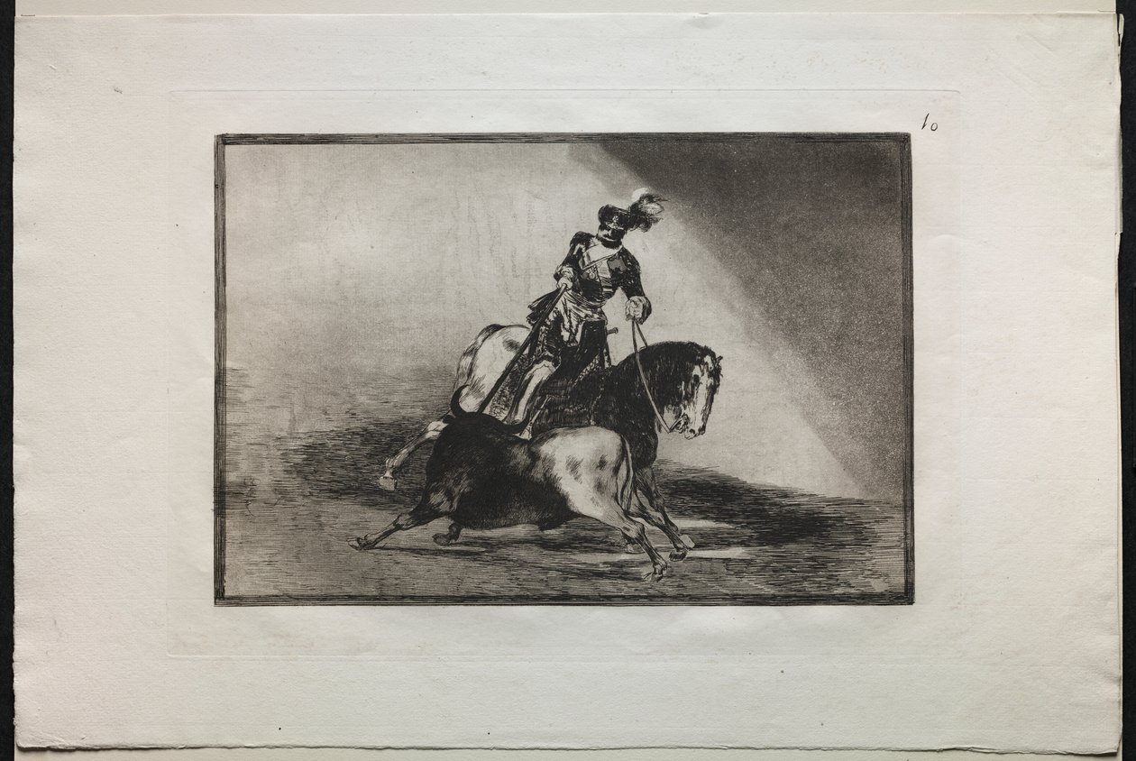 Tyrefekting: Charles V som spyd en okse av Francisco de Goya