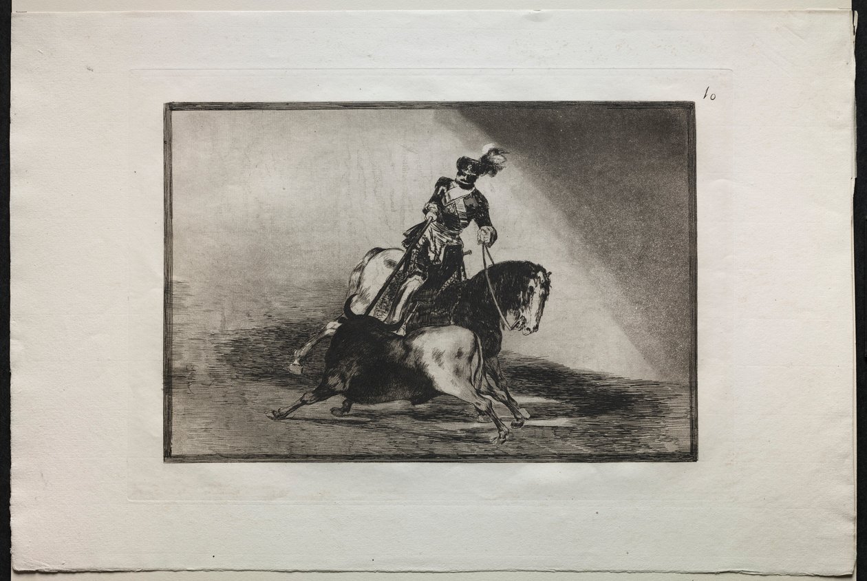 Tyrefekting: Charles V spydte en okse, 1876. av Francisco de Goya