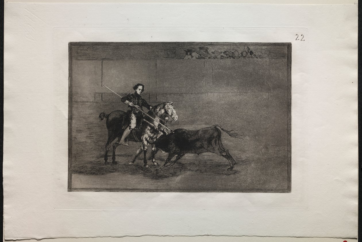 Tyrekamp: Manly Courage of the Celebrated Pajuelera i (ringen) i Saragosa av Francisco de Goya