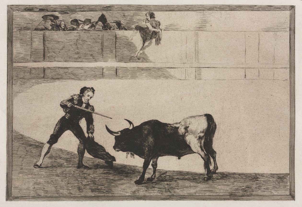 Tyrekamp: Pedro Romeo dreper den stansede oksen av Francisco de Goya