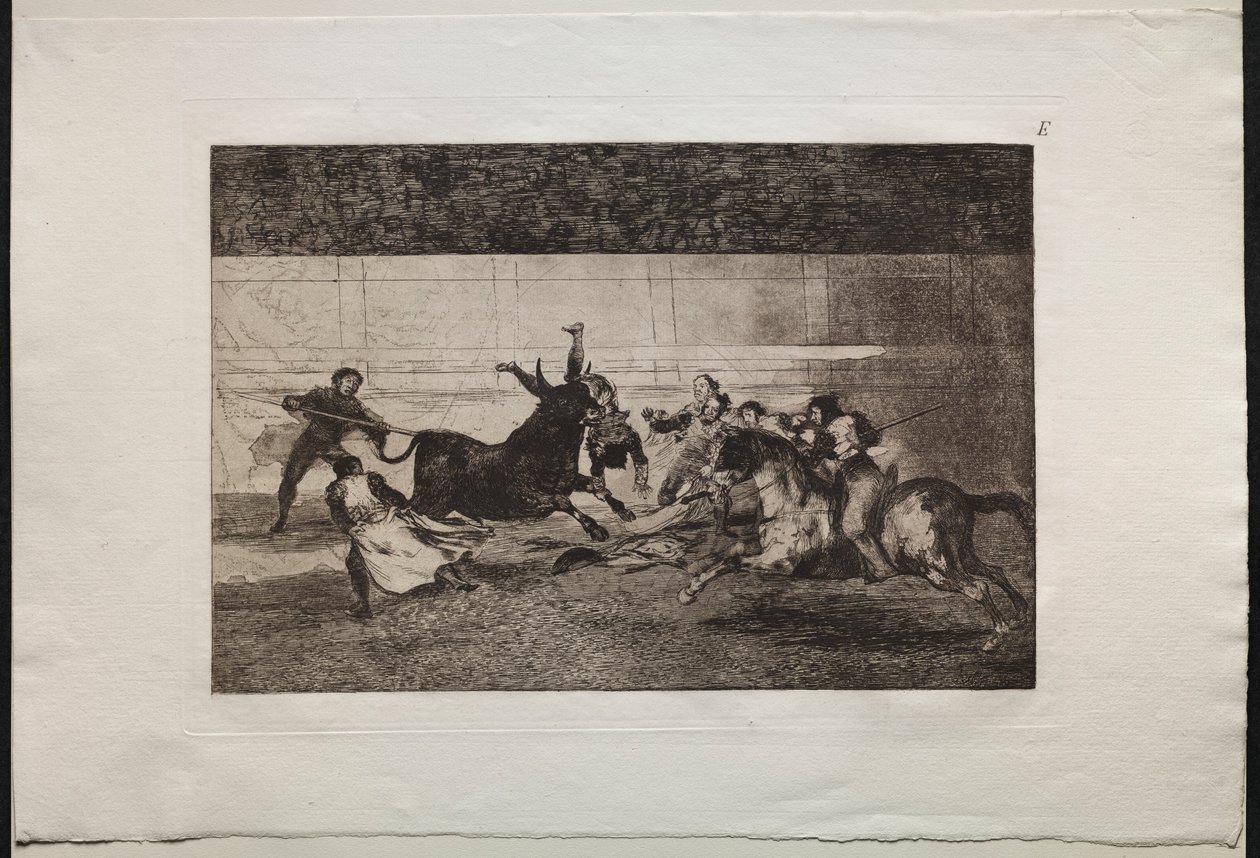 Bullfights: The Death of Pepe Illo 2. komposisjon, 1876. av Francisco de Goya