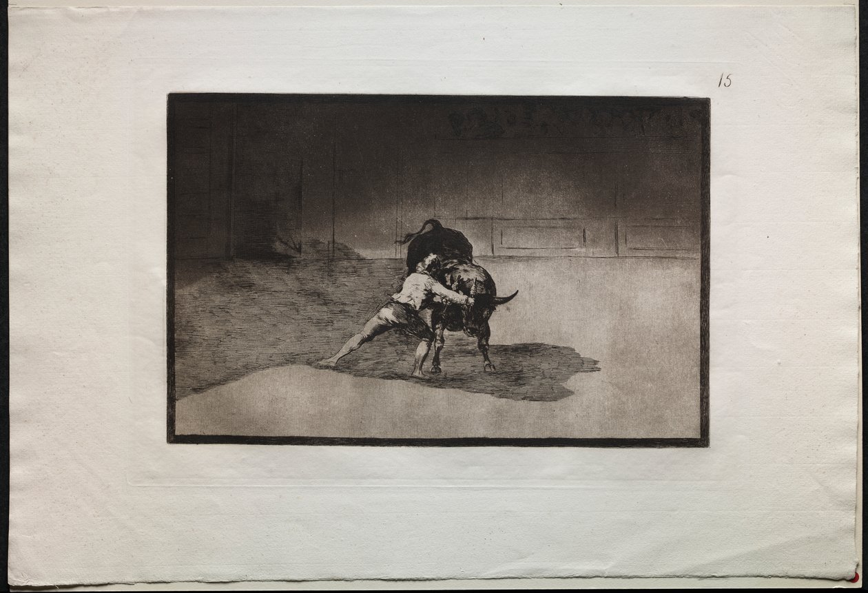 Bullfights: The Famous Martincho Places the Banderillas Play the Bull with the Movement of his body av Francisco de Goya
