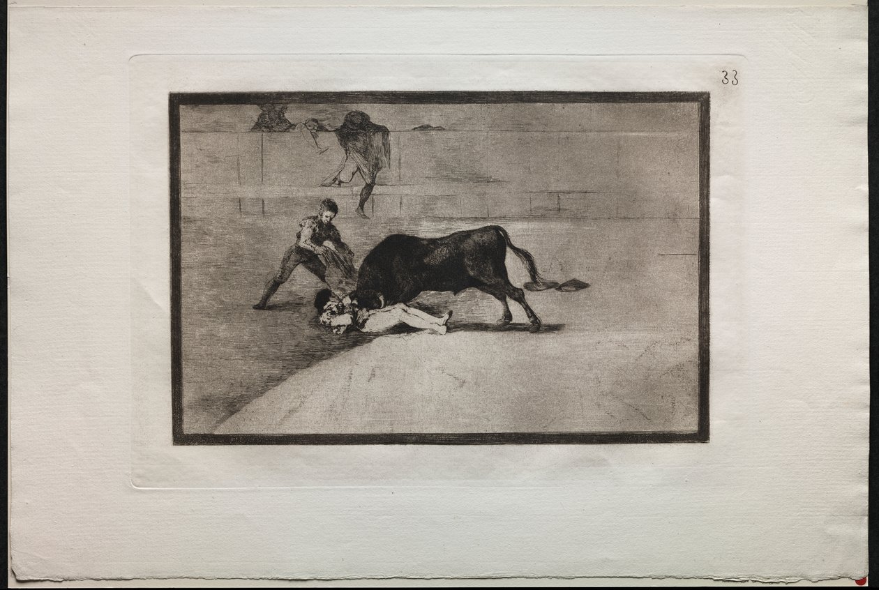 Bullfights: The Unlucky Death of Pepe Illo, i ringen i Madrid av Francisco de Goya