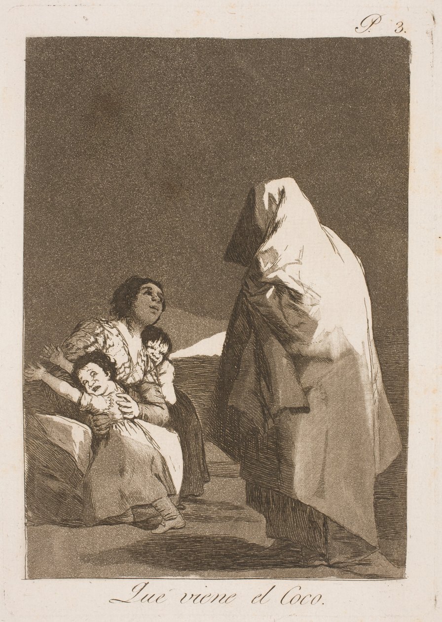 Busskurver av trøbbel av Francisco de Goya