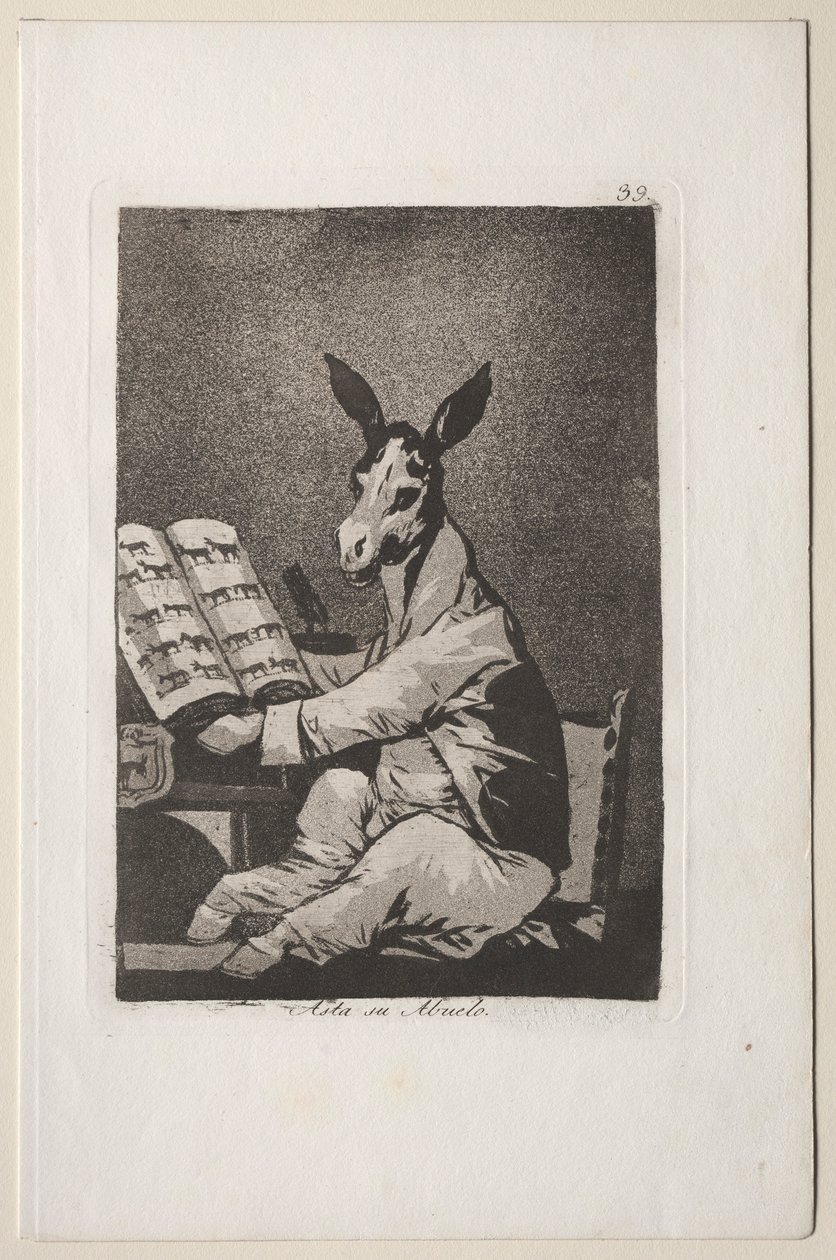Caprichos: Og det var hans bestefar også.. av Francisco de Goya