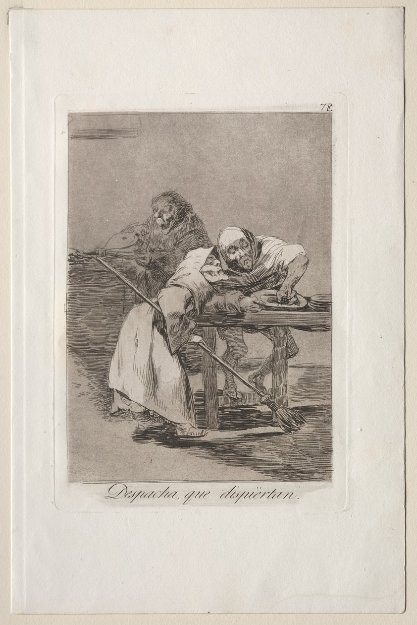 Caprichos: Vær rask, de våkner av Francisco de Goya