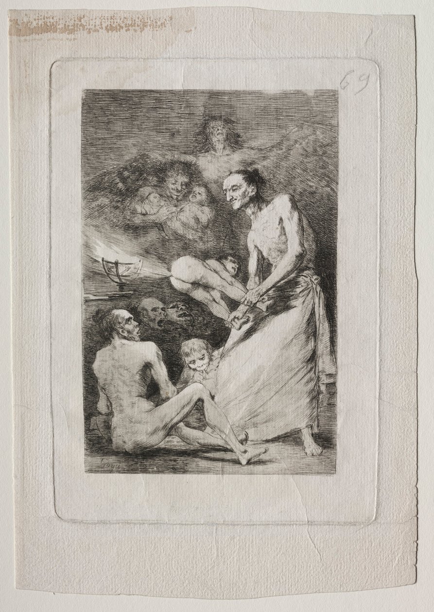 Caprichos: Blow, ca. 1799. av Francisco de Goya