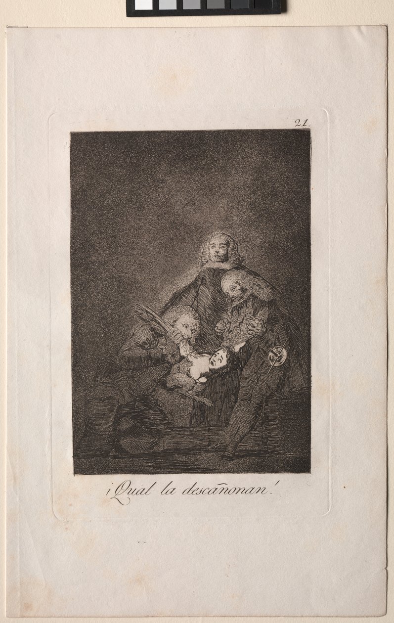 Caprichos: Hvordan de plukker henne! av Francisco de Goya