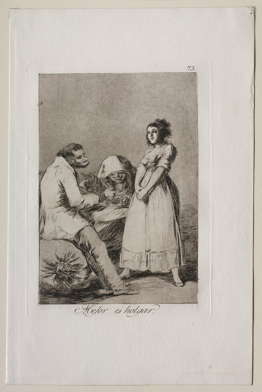 Caprichos: Det er bedre å være lat av Francisco de Goya