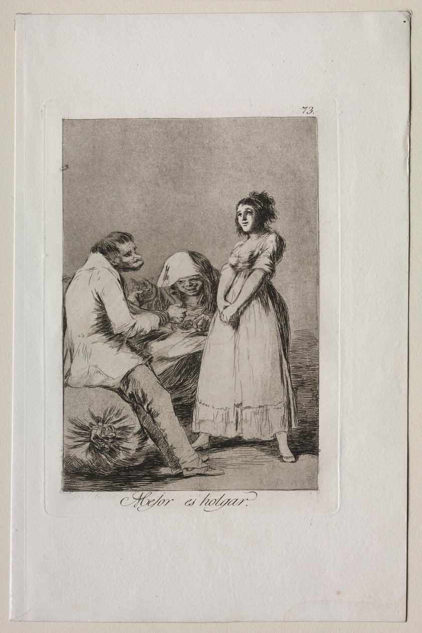 Caprichos: Det er bedre å være lat. av Francisco de Goya
