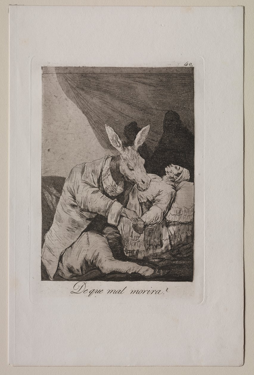 Caprichos: Hva vil han dø av? av Francisco de Goya