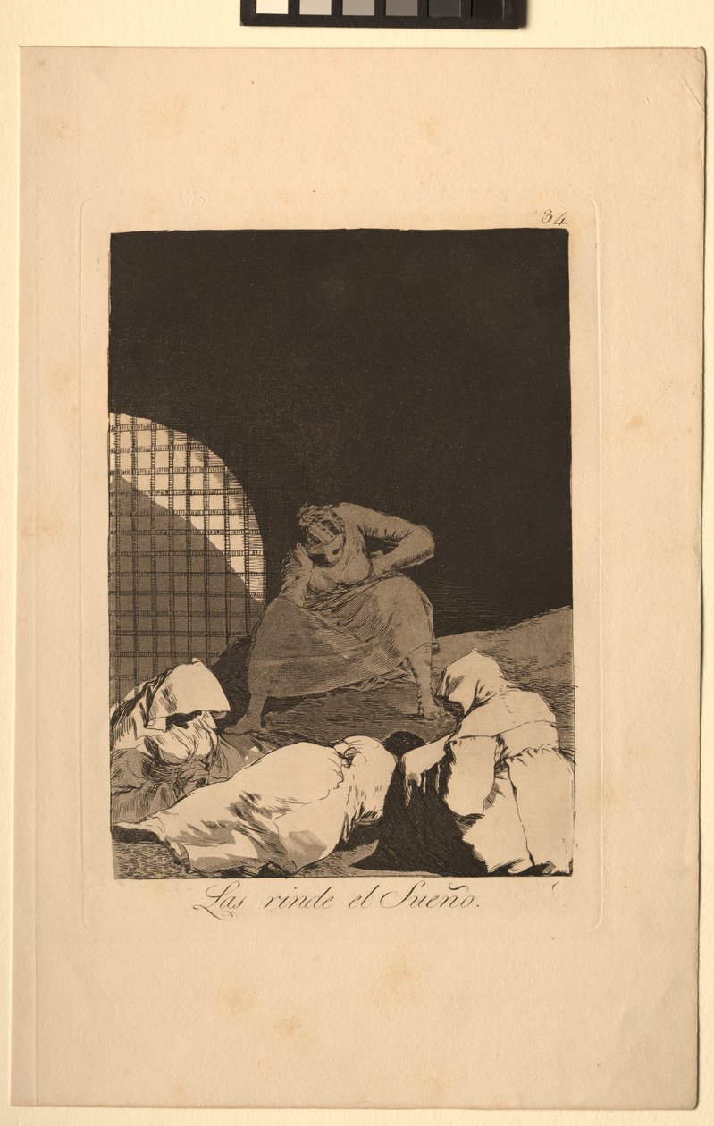 Caprichos: Søvn overvinner dem. av Francisco de Goya