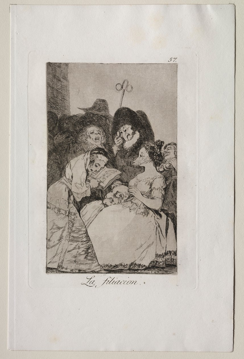 Caprichos: Filiasjonen. av Francisco de Goya
